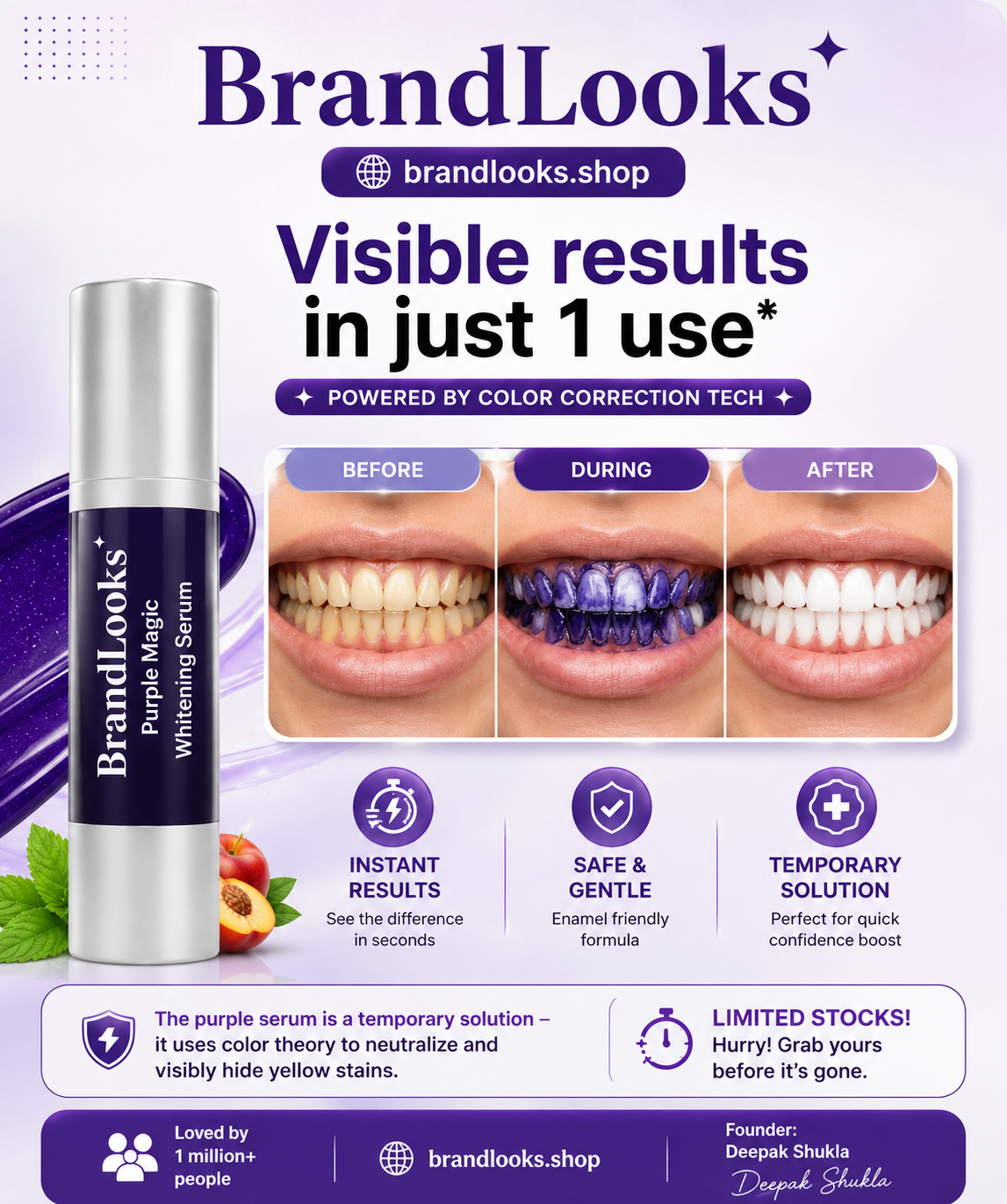 Purplr serum- Instant Teeth Whitening Solution